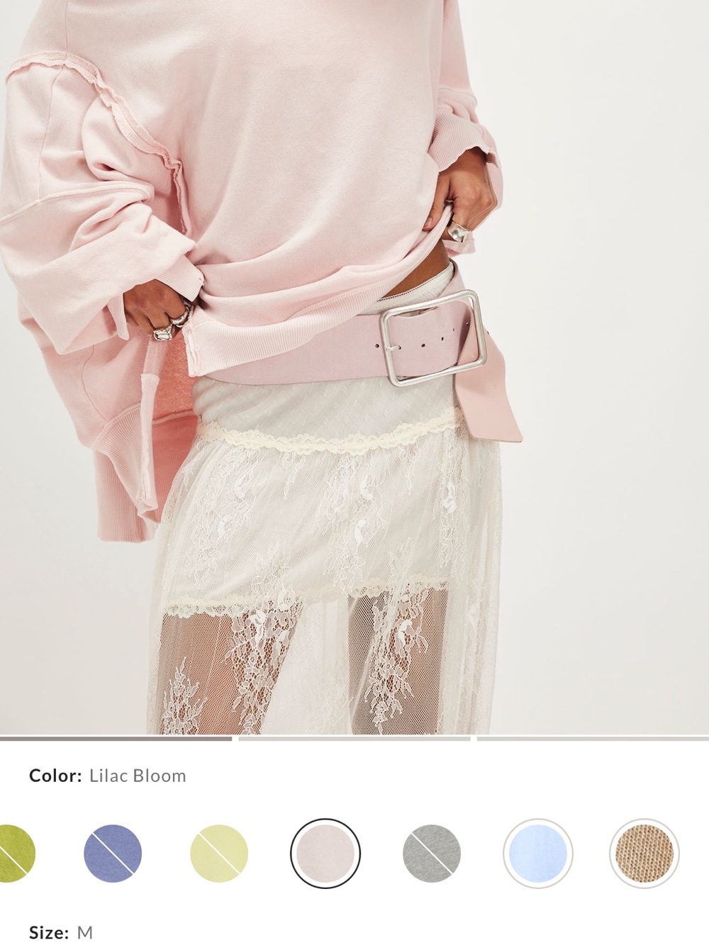 Newish oversized Light Pink Sweatshirt Top - Picture 9 of 9